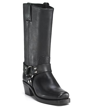 Frye Women's Harness 12r Leather Mid Heel Engineer Boots