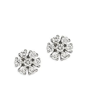 Bloomingdale's Diamond Flower Stud Earrings In 14k White Gold, 0.25 Ct. T.w. - 100% Exclusive