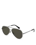 Saint Laurent Zero Base Brow Bar Aviator Sunglasses, 61mm
