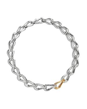 John Hardy Sterling Silver And 18k Gold Bamboo Link Necklace, 18