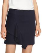 1.state Pinstripe Ruffle Front Mini Skirt