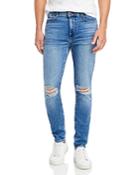 Monfrere Greyson Skinny Fit Jeans In Distressed Sicily
