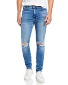 Monfrere Greyson Skinny Fit Jeans In Distressed Sicily