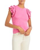 Goldie Double Ruffled Sleeve Cotton Tee