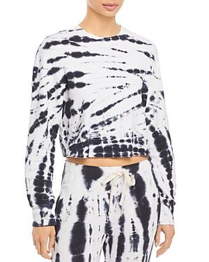 Monrow Tie Dyed Cropped Sweatshirt