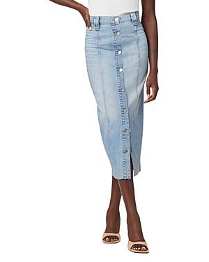 Hudson Button Front Denim Pencil Skirt