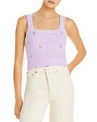 English Factory Embroidered Sweater Tank