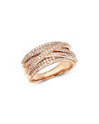Bloomingdale's Diamond Crossover Ring In 14k Rose Gold, 1.0 Ct. T.w. - 100% Exclusive