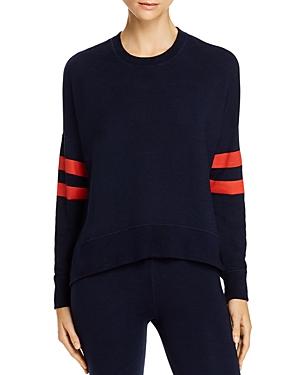 Sundry Oversize Striped-sleeve Sweatshirt