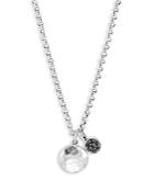 John Hardy Sterling Silver Dot Black Sapphire And Black Spinel Hammered Disc & Cluster Pendant Necklace, 16-18