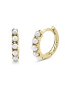 Moon & Meadow 14k Yellow Gold Freshwater Pearl Huggie Hoop Earrings