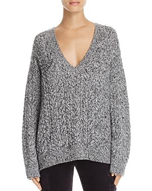 Vince Cable-knit V-neck Sweater