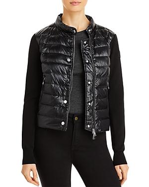 Moncler Cardigan Mixed Media Jacket