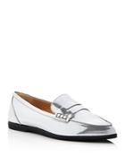 Michael Michael Kors Connor Metallic Pointed Toe Penny Loafers