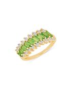 Bloomingdale's Peridot & Diamond Band In 14k Yellow Gold - 100% Exclusive