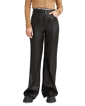 Levi's 70's Flare Faux Leather Jeans In Black