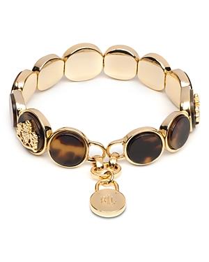Lauren Ralph Lauren Crest Tortoise Disc Stretch Bracelet