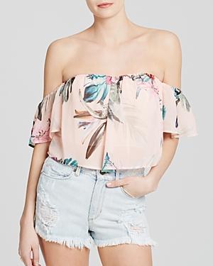 Guess Top - Floral Off The Shoulder