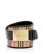 Burberry Charles Plaque Buckle 1983 Check Belt