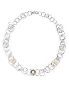 Ippolita Sterling Silver & 18k Yellow Gold Chimera Classico Crinkle Jet Set Necklace, 18