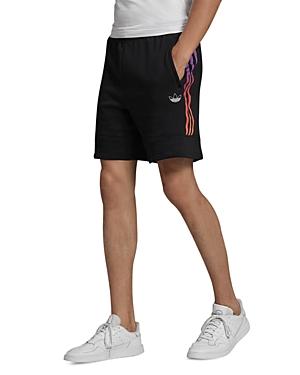 Adidas Originals Foundation Cotton French Terry Ombre 3-stripes Regular Fit Sweat Shorts