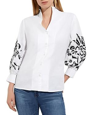 Misook Mandarin Collar Blouse