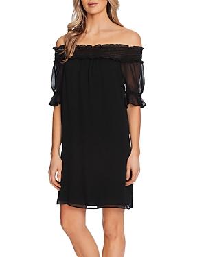 Cece Smocked Off-the-shoulder Dress