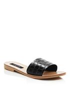 Aqua Women's Croc-embossed Slide Sandals - 100% Exclusive