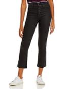 Pistola Lennon High Rise Cropped Jeans In Coated Black