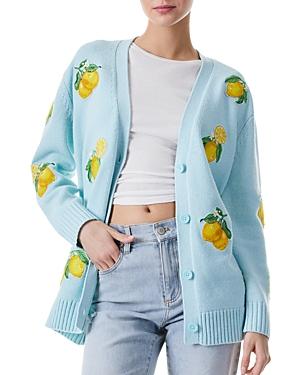 Alice And Olivia Bradford Lemon Embellished Cardigan