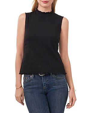 Vince Camuto Mock Neck Smocked Top