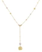 Marco Bicego 18k Yellow Gold Africa Pearl Diamond & Multicolor Cultured Freshwater Pearl Lariat Necklace, 36