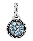 John Hardy Sterling Silver Classic Chain Pendant With Swiss Blue Topaz
