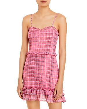Aqua Smocked Plaid Mini Dress - 100% Exclusive