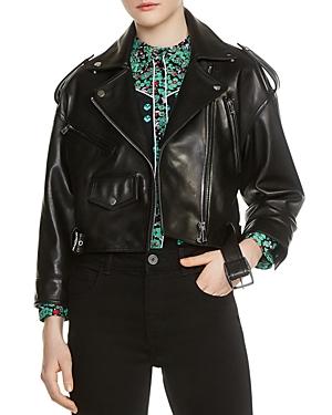 Maje Bummer Cropped Motorcycle Jacket