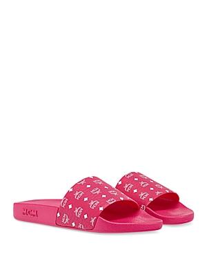 Mcm Women's Monogram Print Slide Sandals