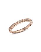 Bloomingdale's Pave Diamond & Milgrain Band In 14k Rose Gold, 0.25 Ct. T.w. - 100% Exclusive