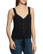 1.state Sleeveless Tie-front Top