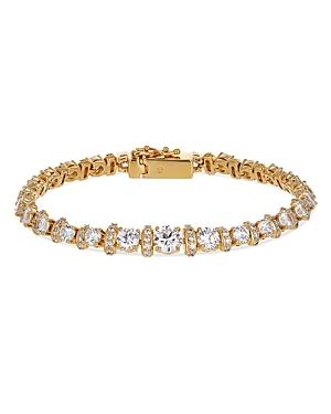 Nadri Freya Deco Cubic Zirconia Tennis Bracelet In 18k Gold Plated