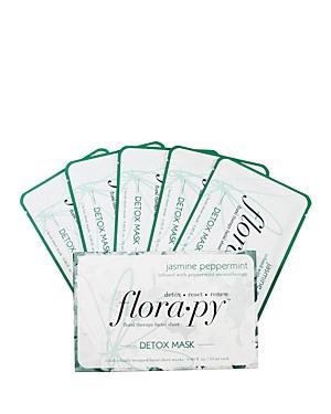 Florapy Jasmine Peppermint Detox Floral Therapy Sheet Masks, Set Of 5