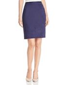 T Tahari Luanne Faux-suede-front Skirt