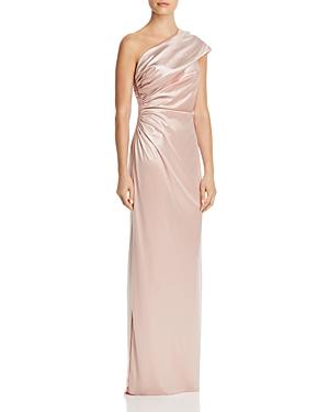 Adrianna Papell One-shoulder Goddess Gown