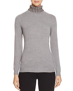 Lush Embellished Turtleneck Sweater - Compare At $82