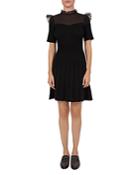The Kooples Ribbed Mousseline Tulle Dress