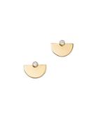 Zoe Chicco 14k Yellow Gold Horizon Diamond Earrings