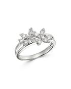 Bloomingdale's Diamond Flower Ring In 14k White Gold, 0.45 Ct. T.w. - 100% Exclusive