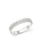 Bloomingdale's Diamond Two Row Band In 14k White Gold, .30 Ct. T.w - 100% Exclusive
