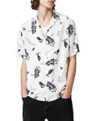 Allsaints Vaquero Cotton Printed Relaxed Fit Button Down Camp Shirt