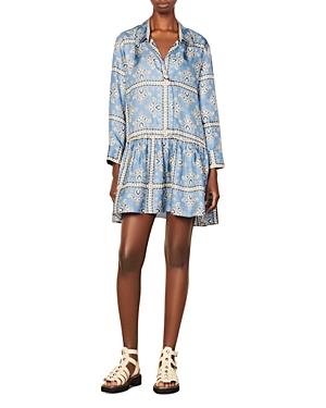 Sandro Chloe Silk Printed Dress