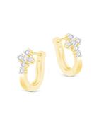 Bloomingdale's Diamond Cross Huggie Hoop Earrings In 14k Yellow Gold, 0.25 Ct. T.w. - 100% Exclusive